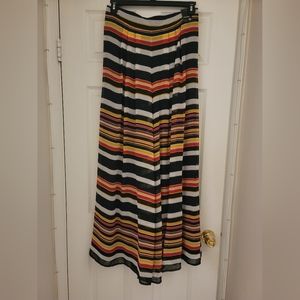 Multi-colored stripe palazzo pant